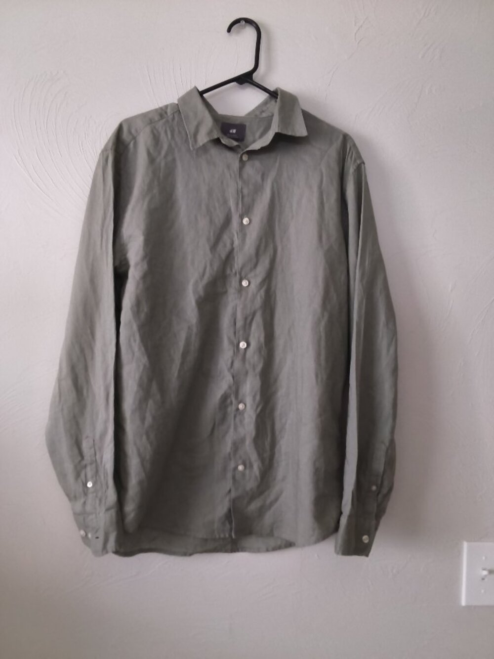 Men's Dark Sage Green Button Down Shirt
